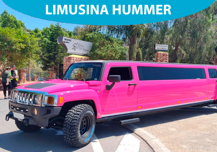 Pack 2 : Limusina en Zaragoza Hummer Rosa + Cava + Lambrusco