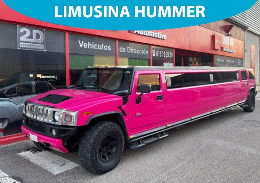 Pack 2 : Limusina en Zaragoza Hummer Rosa + Cava + Lambrusco