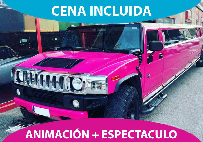 Pack 6 : Limusina Hummer + Cena con Espectáculo y Animación