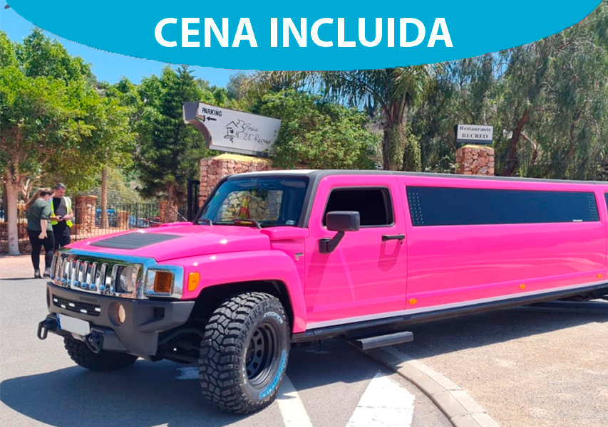 Pack 4: Limusina Hummer en Zaragoza + Cena Grupo Canterbury+ 2 Bebidas en la Cena